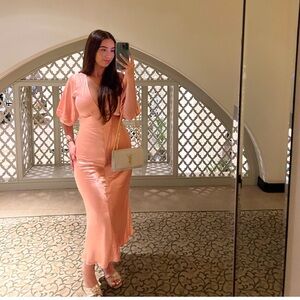 Bardot Satin Midi Dress